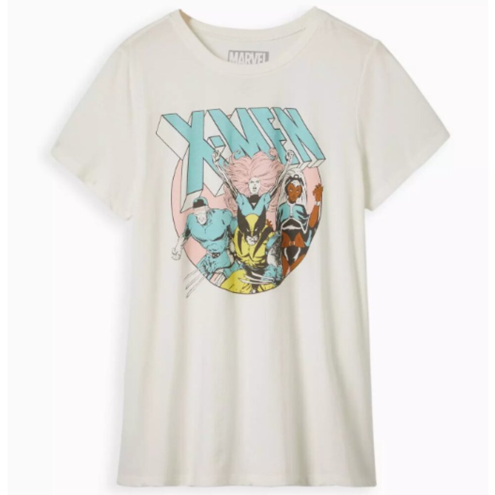 NWT Torrid X-Men Classic Crew Tee Cotton Ivory 2x 2 18 20